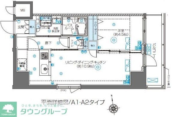 ZOOM東新宿の物件間取画像